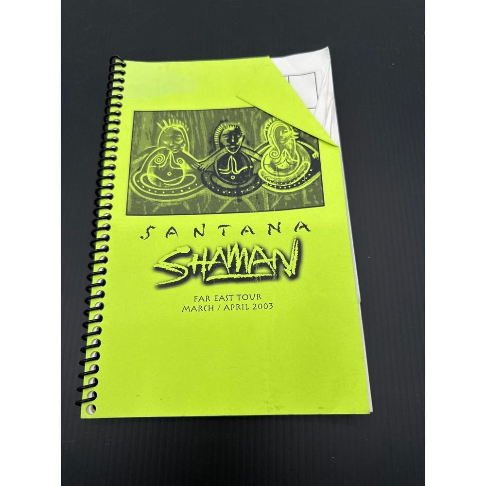 Santana Shaman Far East Tour 2003 Rare Crew Itinerary Book Australia Japan HK
